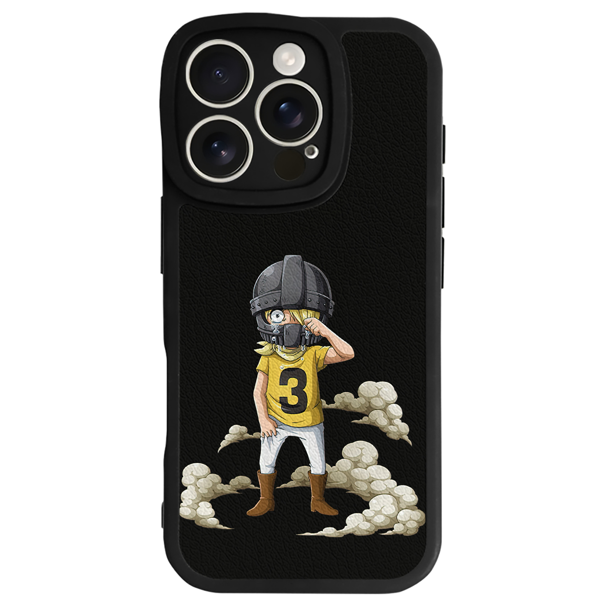 （画像用） ワンピース サンジ ONE PIECE Sanji 【iPhone 16シリーズ対応】シリコンスマホケース（レザー調） 材質：シリコン